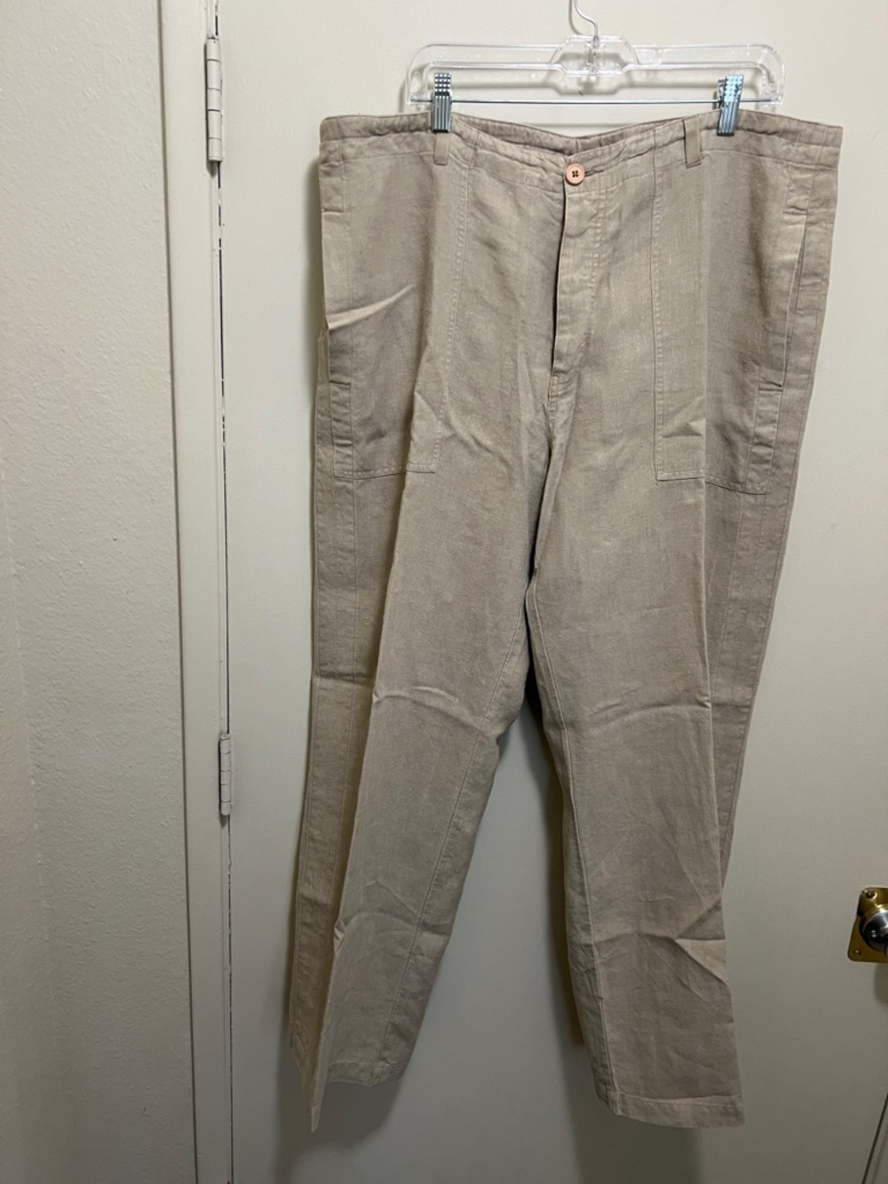 Casual Men's Corduroy Pants in Light Beige